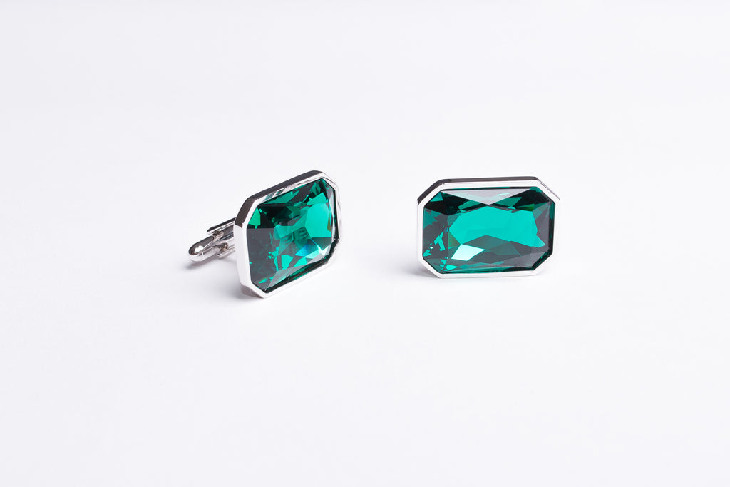 High Green Tourmaline Cufflinks