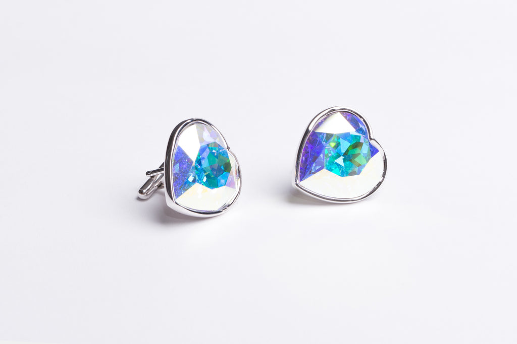 Tanzanite Blue Heart Shaped Cufflinks