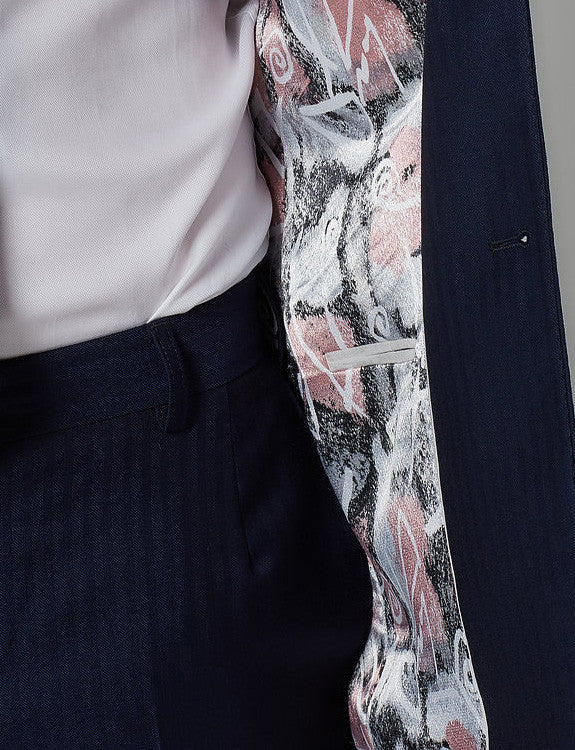 The Addison Royal Blue with Textured Stripe
