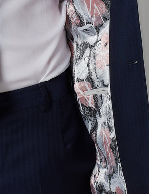The Addison Royal Blue with Textured Stripe